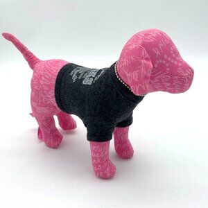 Victorias Secret PINK Love & Rock n' Roll '86 Tour Gray Tee Stuffed Dog & Collar